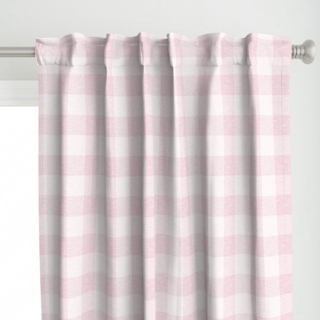 2” Buffalo check - warm pink linen