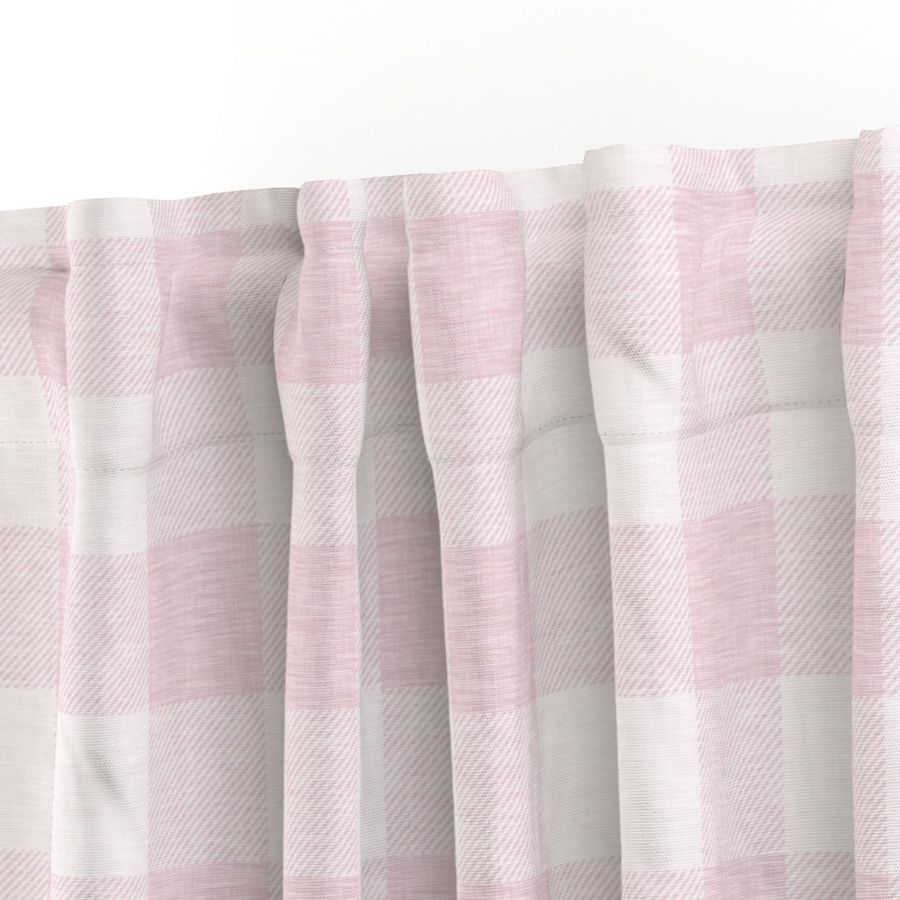 2” Buffalo check - warm pink linen