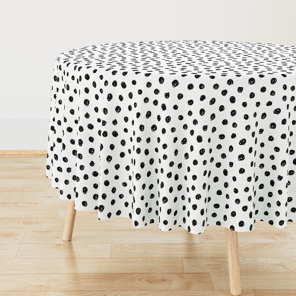 hand drawn inky polka dot pattern