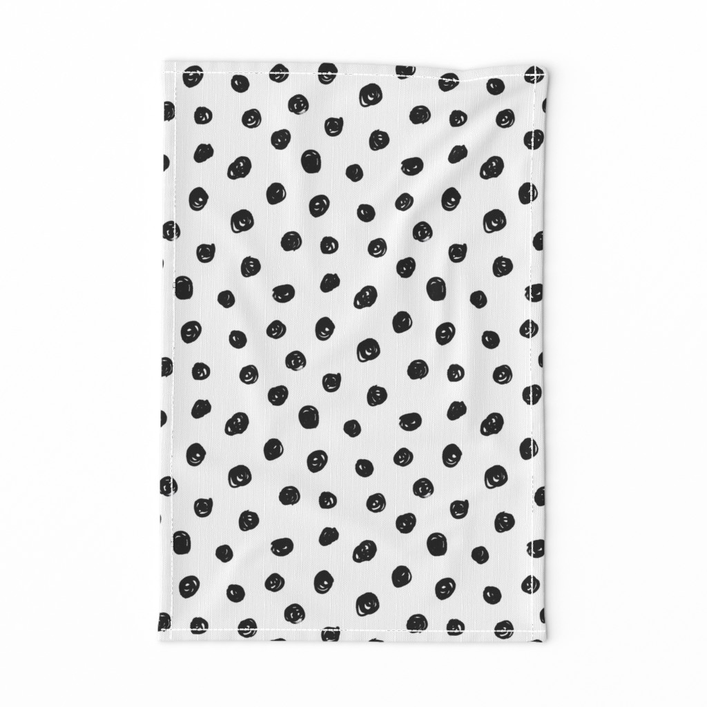 hand drawn inky polka dot pattern