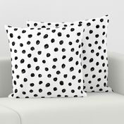 hand drawn inky polka dot pattern