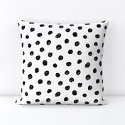 hand drawn inky polka dot pattern