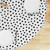 hand drawn inky polka dot pattern