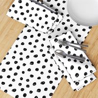 hand drawn inky polka dot pattern