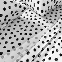 hand drawn inky polka dot pattern