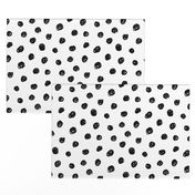 hand drawn inky polka dot pattern