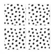 hand drawn inky polka dot pattern
