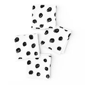 hand drawn inky polka dot pattern