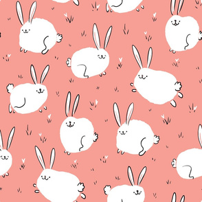 Fluffy cheerful bunnies Large Scale