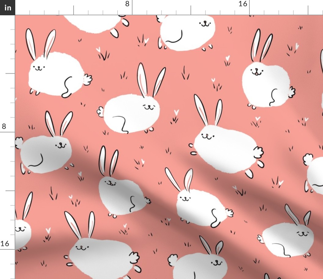 Fluffy cheerful bunnies Large Scale