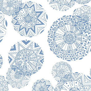 Shapes and Lines Jumbo Blue On White