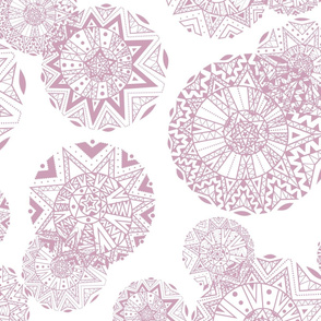 Shapes and Lines Jumbo Pink On White