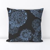 Shapes And Lines Jumbo Blue On Black