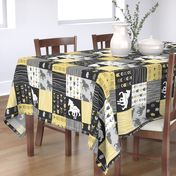 Horse Patchwork - Yellow And Black -Wild and Free Horses-ch