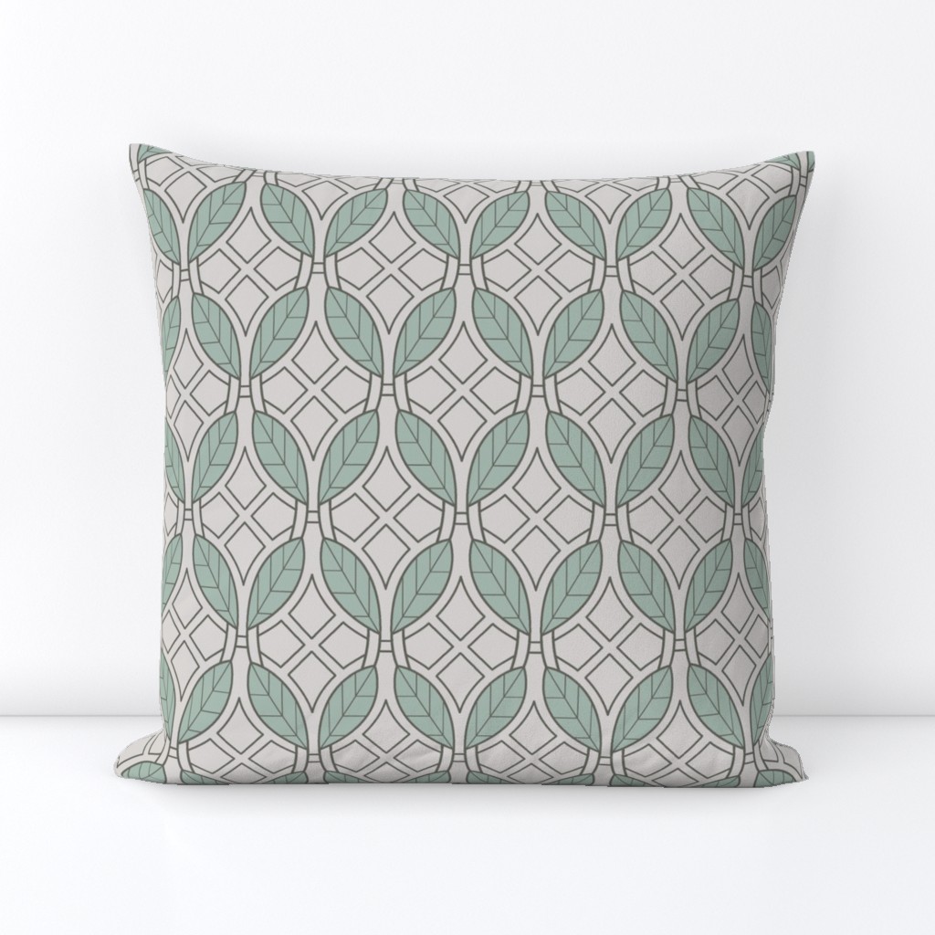 Mint leaves art deco