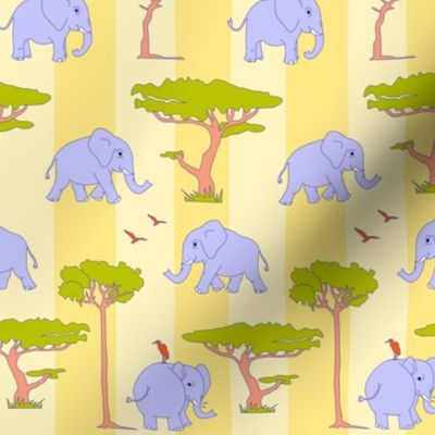 elephants in the savanna - variant B