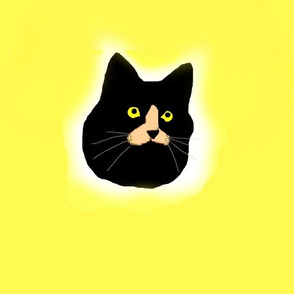 Black Cat Polka Dots (larger)