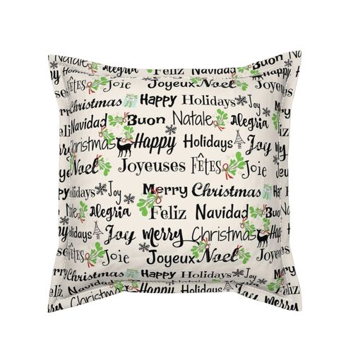 Buon Natale Pillow.Home Decor Square Throw Pillow Cover