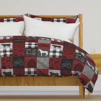 Farm Life Quilt - Red And Black