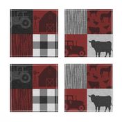 Farm Life Quilt - Red And Black