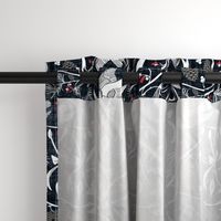 Merry Forest - Christmas Chinoiserie Navy Blue