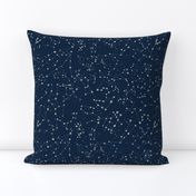 Constellations - navy  blue with gold effect stars