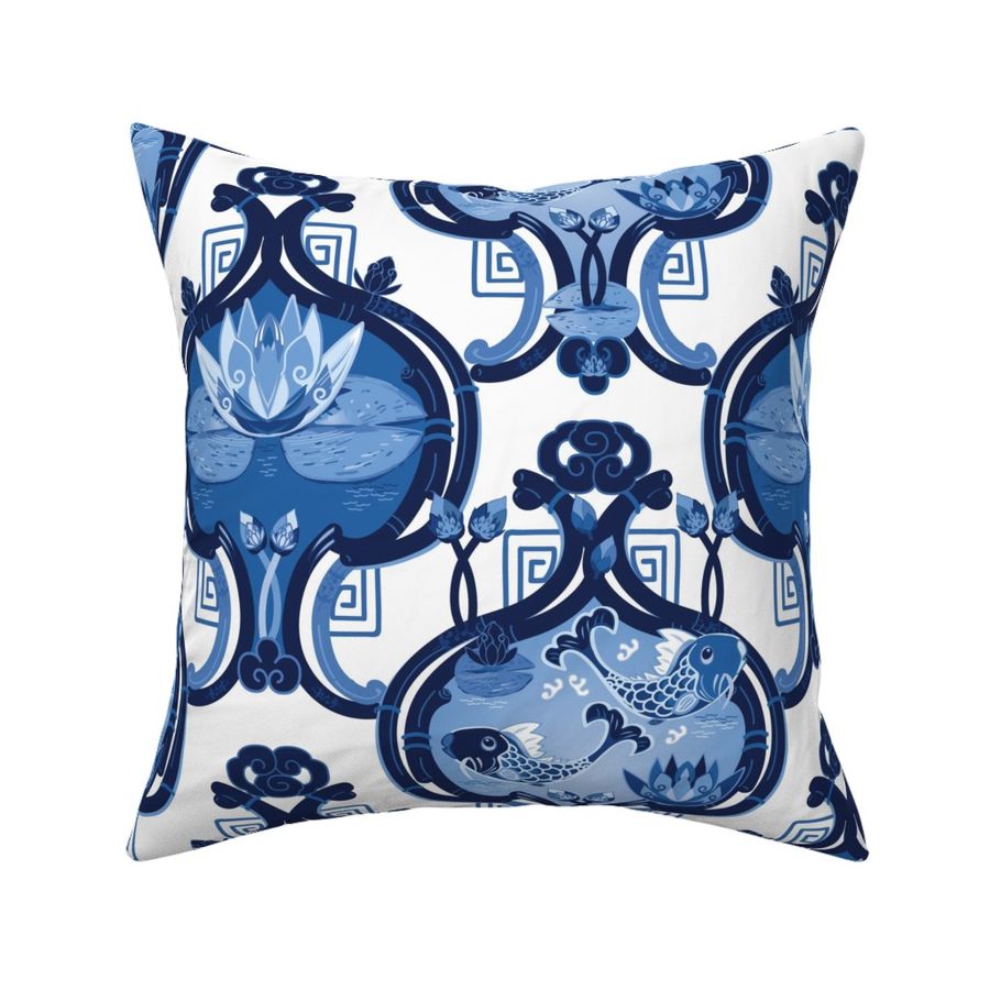 Chinoiserie Fish Blue & White