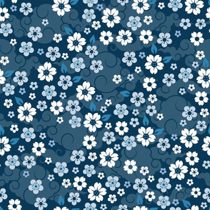 Flowers in Blue