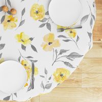 Custom - Yellow And Grey Floral (large scale)