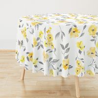 Custom - Yellow And Grey Floral (large scale)