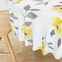 Custom - Yellow And Grey Floral (large scale)