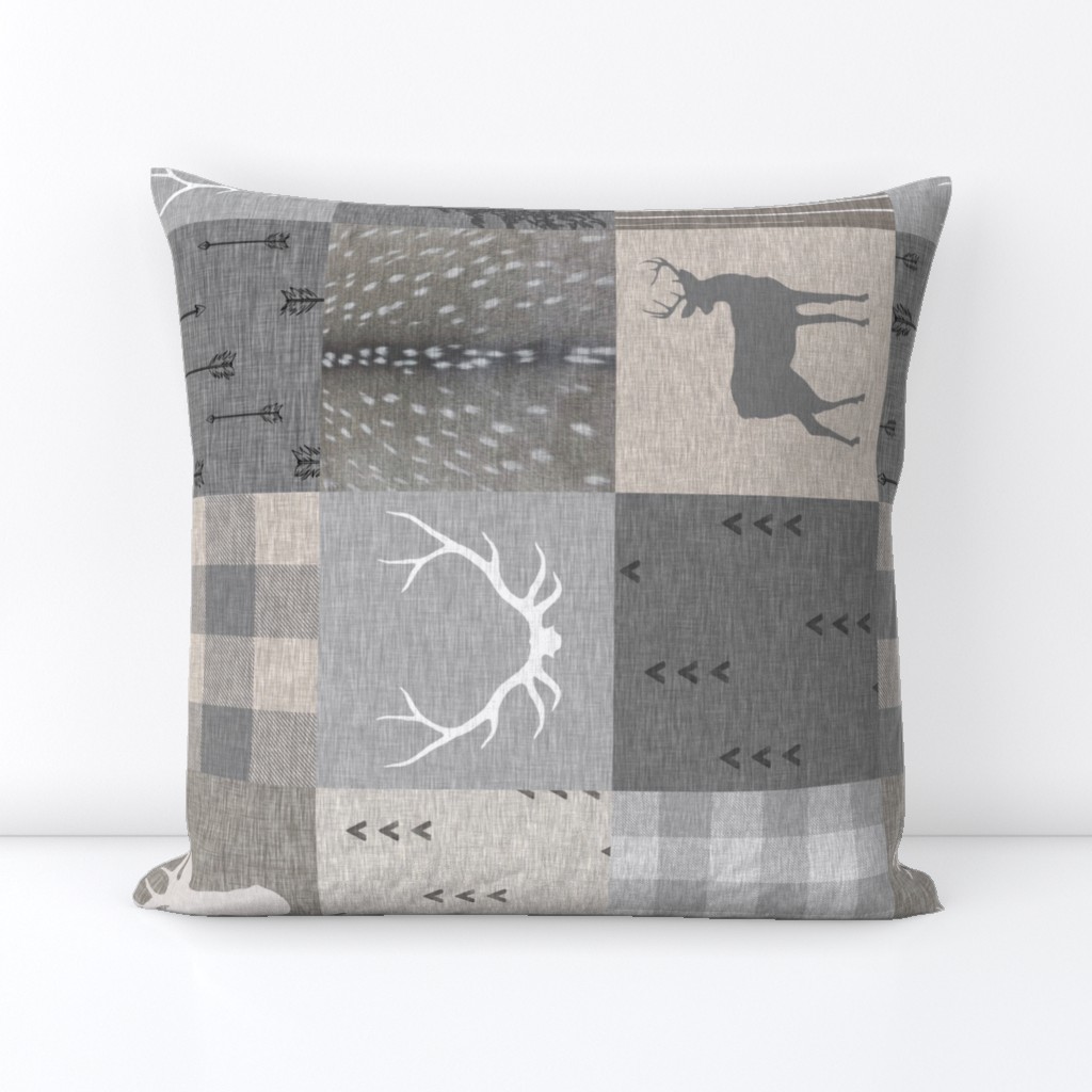 Rustic Woodland Deer Quilt(no little man) ROTATED