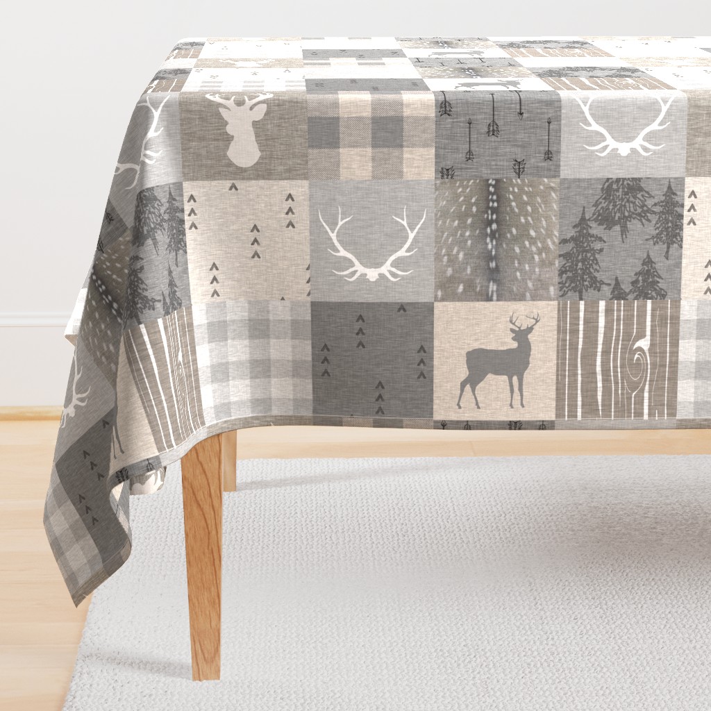 Rustic Woodland Deer Quilt(no little man) ROTATED