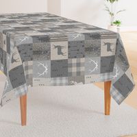 Rustic Woodland Deer Quilt(no little man) ROTATED