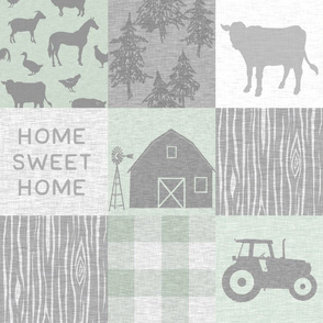 Home Sweet Home Farm Quilt - green