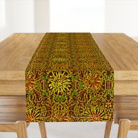 24" LARGE Amber Floral Batik