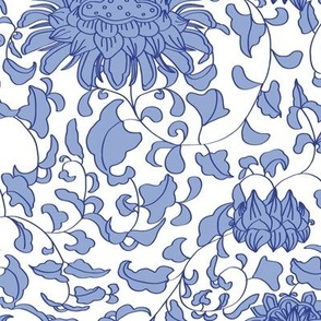 Blue And White Fabric, Wallpaper and Home Decor