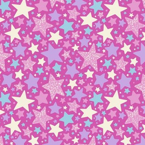 Luminous Stars in Purple, Pink & Blue