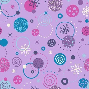 Galaxy Abstract in Purple, Pink & Blue