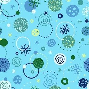 Galaxy Abstract in Blue & Green