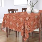 24" LARGE Terracotta Floral Batik