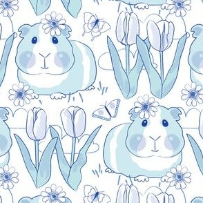 chinoiserie spring guinea-pigs-with-tulips