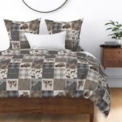 Cow Farmin Quilt - Soft Brown And grey