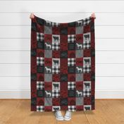 Home Sweet Home Farm Quilt - Red/black