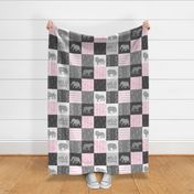 Wild Thing Safari Quilt - pink and grey