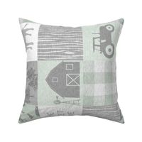 Home Sweet Home Farm Quilt - green - rotated