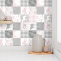 Farm Girl Quilt - pink and grey