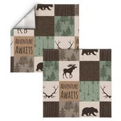 Adventure Awaits Quilt - green and brown