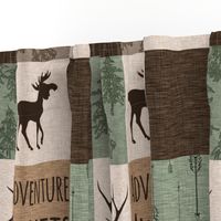 Adventure Awaits Quilt - green and brown