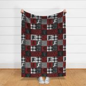 Farm Life Quilt - Red And black - rotated